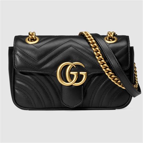 mini black gucci marmont bag|Gucci Marmont small shoulder bag.